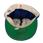 Robin Yount 1992 Milwaukee Brewers Game Worn, Signed & Inscribed Cap (TriStar/MEARS LOA)