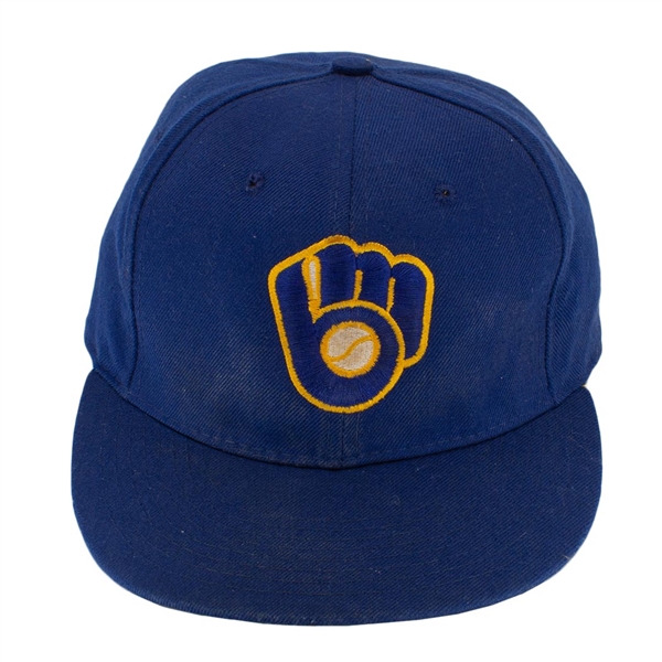 Robin Yount 1992 Milwaukee Brewers Game Worn, Signed & Inscribed Cap (TriStar/MEARS LOA)