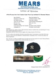Thurman Munson 1970-76 New York Yankess Game Worn Cap (MEARS)