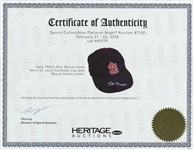 Stan Musial Early 1960's Game Worn & Signed St. Louis Cardinals Cap - Family LOA (MEARS/HA/JSA/PSA)
