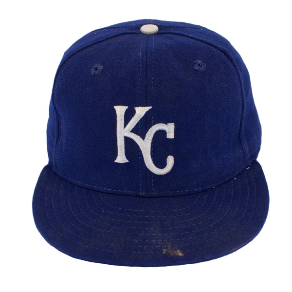 George Brett 1980s Game Worn Kansas City Royals Cap (PSA/DNA LOA)