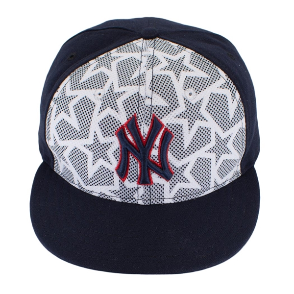 Alex Rodriguez 2016 Memorial Day Stars and Stripes Game Worn Baseball Cap (Steiner/MLB Auth)