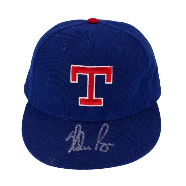 Nolan Ryan 1980s Texas Rangers Game Worn & Signed Cap (JSA)