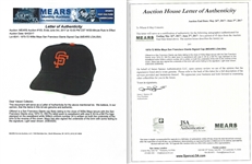 Willie Mays 1970-72 San Francisco Giants Game Worn & Signed Cap (MEARS LOA/JSA)
