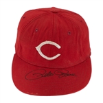 Pete Rose 1960s Cincinnati Reds Game Used & Signed Cap (JSA)