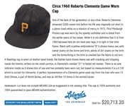 Roberto Clemente Circa 1960 Pittburgh Pirates Game Worn Baseball Cap - Great Wear, Faded 21 on the Inside (Lelands Provenance)