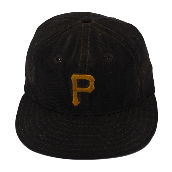 Roberto Clemente Circa 1960 Pittburgh Pirates Game Worn Baseball Cap - Great Wear, Faded "21" on the Inside (Lelands Provenance)