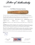 Ted Williams 1939-42 ROOKIE ERA Boston Red Sox H&B Louisville Slugger Professional Model Game Used Bat (MEARS A8 & PSA/DNA)