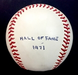 Satchel Paige Best Wishes Signed & Inscribed Hall of Fame 1971 Rawlings Official League Baseball (PSA/DNA LOA)