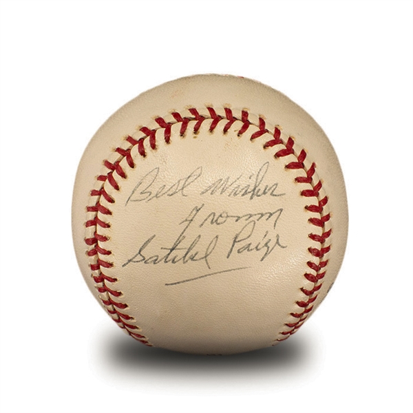 Satchel Paige "Best Wishes" Signed & Inscribed "Hall of Fame 1971" Rawlings Official League Baseball (PSA/DNA LOA)