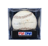 Walter Johnson Single Signed Official League Spalding Cork Center Baseball w/PSA 6 Signature (PSA/DNA 5.5 Overall/SGC)