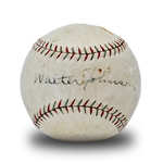 Walter Johnson Single Signed Official League Spalding Cork Center Baseball w/PSA 6 Signature (PSA/DNA 5.5 Overall/SGC)
