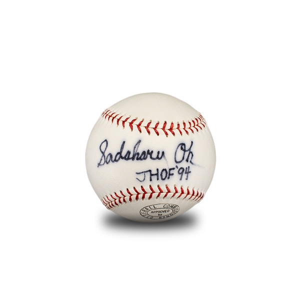 Don Larsens Sadaharu Oh Signed & Inscribed "JHOF 94" Baseball (Larsen/Steiner LOA)