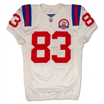 Wes Welker Photo Matched 10/11/2009 New England Patriots Game Worn AFL 50th Anniv. Throwback Road Jersey (PSA/DNA)