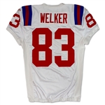Wes Welker Photo Matched 10/11/2009 New England Patriots Game Worn AFL 50th Anniv. Throwback Road Jersey (PSA/DNA)