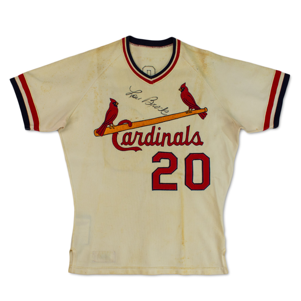 Lot Detail - Lou Brock Photo Matched 1978 St. Louis Cardinals Game Worn &  Signed Home Jersey (JSA/GF/PM&G 10)