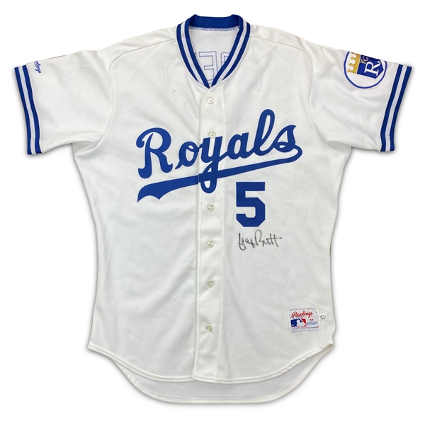 George Brett 1991 Kansas City Royals Game Used & Autographed Home Jersey (JSA/Miedema LOA)