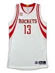 James Harden 2016-17 Houston Rockets Game Used Home Jersey - TRIPLE DOUBLE! PHOTO MATCHED (Resolution)