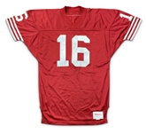 Joe Montana 1990-91 San Francisco 49ers Game Used & Autographed Jersey - Evident Use (49ers Exec./Miedema LOA)