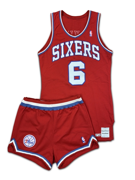 Julius "Dr.J" Erving 1986-87 Philadelphia 76ers Game Used Jersey & Shorts - Final Season! PHOTO MATCHED! (RGU Photo Match LOA)