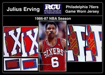 Julius Dr.J Erving 1986-87 Philadelphia 76ers Game Used Jersey & Shorts - Final Season! PHOTO MATCHED! (RGU Photo Match LOA)