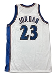 Michael Jordan 2001-02 Washington Wizards Game Used Home Jersey - 9/11 Ribbon