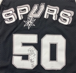 David Robinson 1992-93 San Antonio Spurs Game Used & Auto'd Road Jersey - PHOTO MATCHED, Outstanding Wear (RGU LOA)