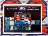 Emmitt Smith 1989 Florida Gators Game Used Jersey - PHOTO MATCHED! Heavy Repairs! 1 of 2 Known (RGU Photo Match LOA)