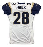 Marshall Faulk 2003 St. Louis Rams Game Used Road Jersey - 3 Team Repairs (MEARS)