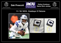 Dak Prescott 2018 Dallas Cowboys Game Used & Autographed Jersey - Unwashed, PHOTO MATCHED! (RGU Photo Match LOA)