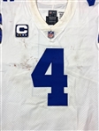 Dak Prescott 2018 Dallas Cowboys Game Used & Autographed Jersey - Unwashed, PHOTO MATCHED! (RGU Photo Match LOA)