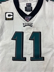 Carson Wentz 2019 Philadelphia Eagles Game Used & Autographed Jersey - 100th NFL Patch, 2 TD's! PHOTO MATCHED! (RGU LOA)