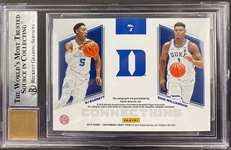 2019-20 Zion Williamson & RJ Barrett Contenders Connections 1/1 Dual Rookie Auto graded BGS 8.5 - Only One in Existence! 