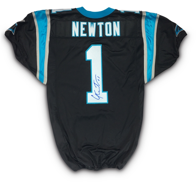 Cam Newton 2011 Signed Game Issued Carolina Panthers Home Rookie Jersey - NFL Auctions