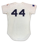 Hank Aaron 6/21/1969 Atlanta Braves Game Used Home Jersey - Iconic Aaron/Mantle/Mays Photo Match! A+ Original Condition (MEARS A10, Meigray,RGU)