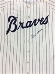 Hank Aaron 6/21/1969 Atlanta Braves Game Used Home Jersey - Iconic Aaron/Mantle/Mays Photo Match! A+ Original Condition (MEARS A10, Meigray,RGU)