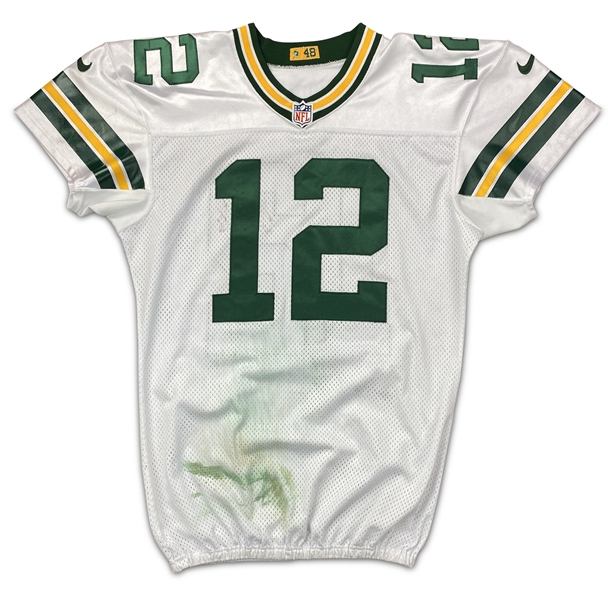 Aaron Rodgers 2016 Green Bay Packers Game Worn Jersey - Photo Matched to 2 Games! 782 Yards and 6 Touchdowns! Monster Stats!