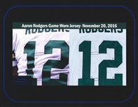 Aaron Rodgers 2016 Green Bay Packers Game Worn Jersey - Photo Matched to 2 Games! 782 Yards and 6 Touchdowns! Monster Stats!