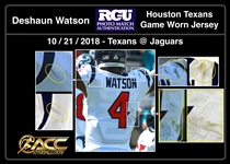 Deshaun Watson 10/21/18 Houston Texans Game Worn, Signed & Inscribed Jersey - Photo Matched (Athletes Club Co, RGU) Touchdown
