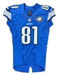 Calvin Johnson 10/5/14 Detroit Lions Game Worn, Signed & Megatron Inscribed Jersey - Photo Matched (Athletes Club Co, RGU) WCF Patch
