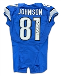 Calvin Johnson 10/5/14 Detroit Lions Game Worn, Signed & Megatron Inscribed Jersey - Photo Matched (Athletes Club Co, RGU) WCF Patch