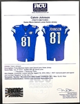 Calvin Johnson 10/5/14 Detroit Lions Game Worn, Signed & Megatron Inscribed Jersey - Photo Matched (Athletes Club Co, RGU) WCF Patch