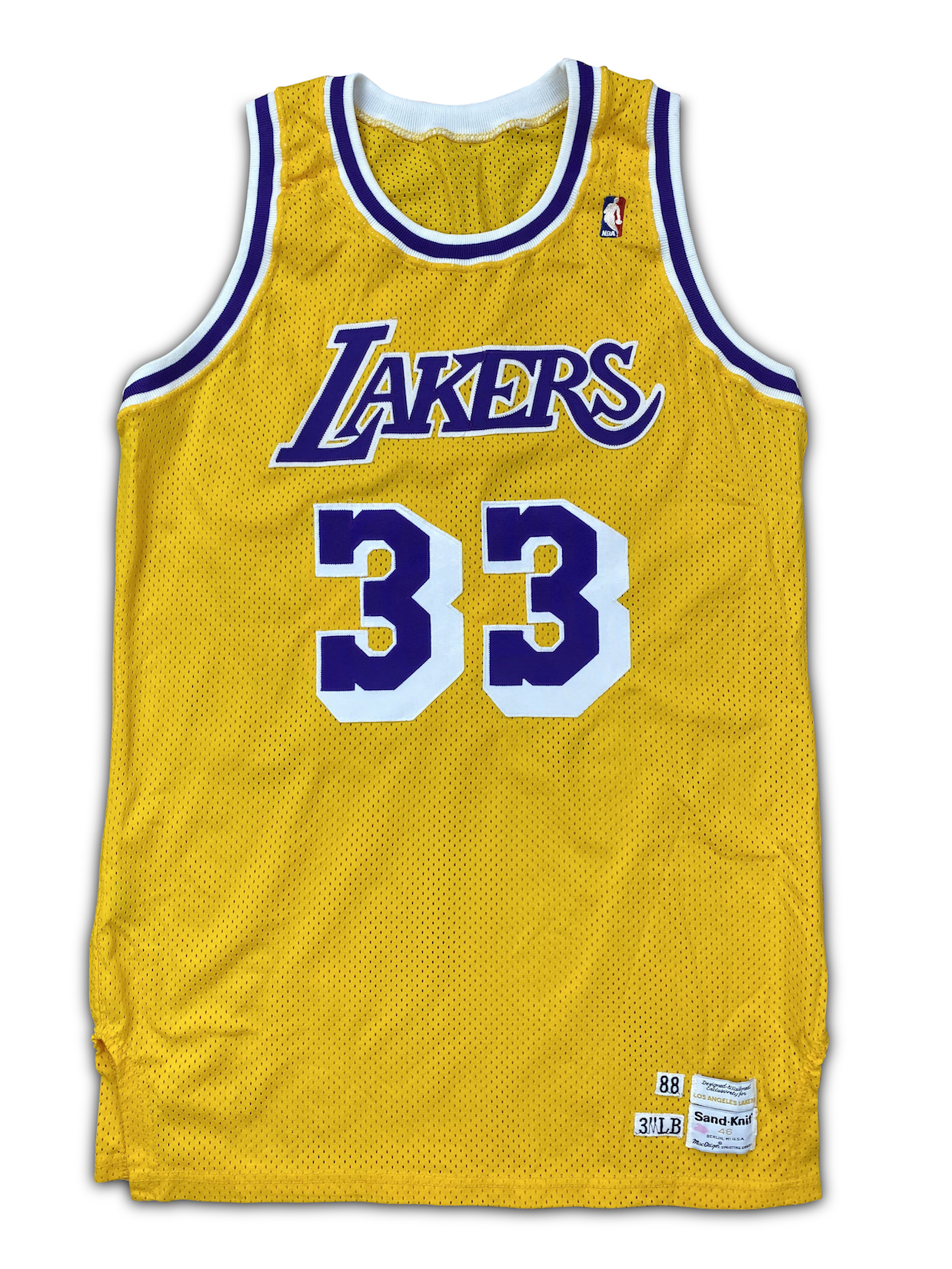 Kareem Abdul-Jabbar 1984 NBA Finals Los Angeles Lakers Game Worn Jersey, Matched to Multiple Games, ZENITH, PART II, 2023