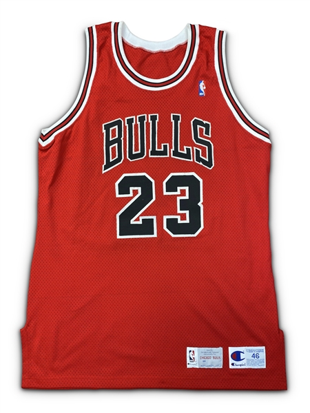 Michael Jordan 1992-93 Chicago Bulls Game Worn Road Jersey (RGU Grade 8) One of Only a Few 92-93 MJ Jerseys in the hobby.
