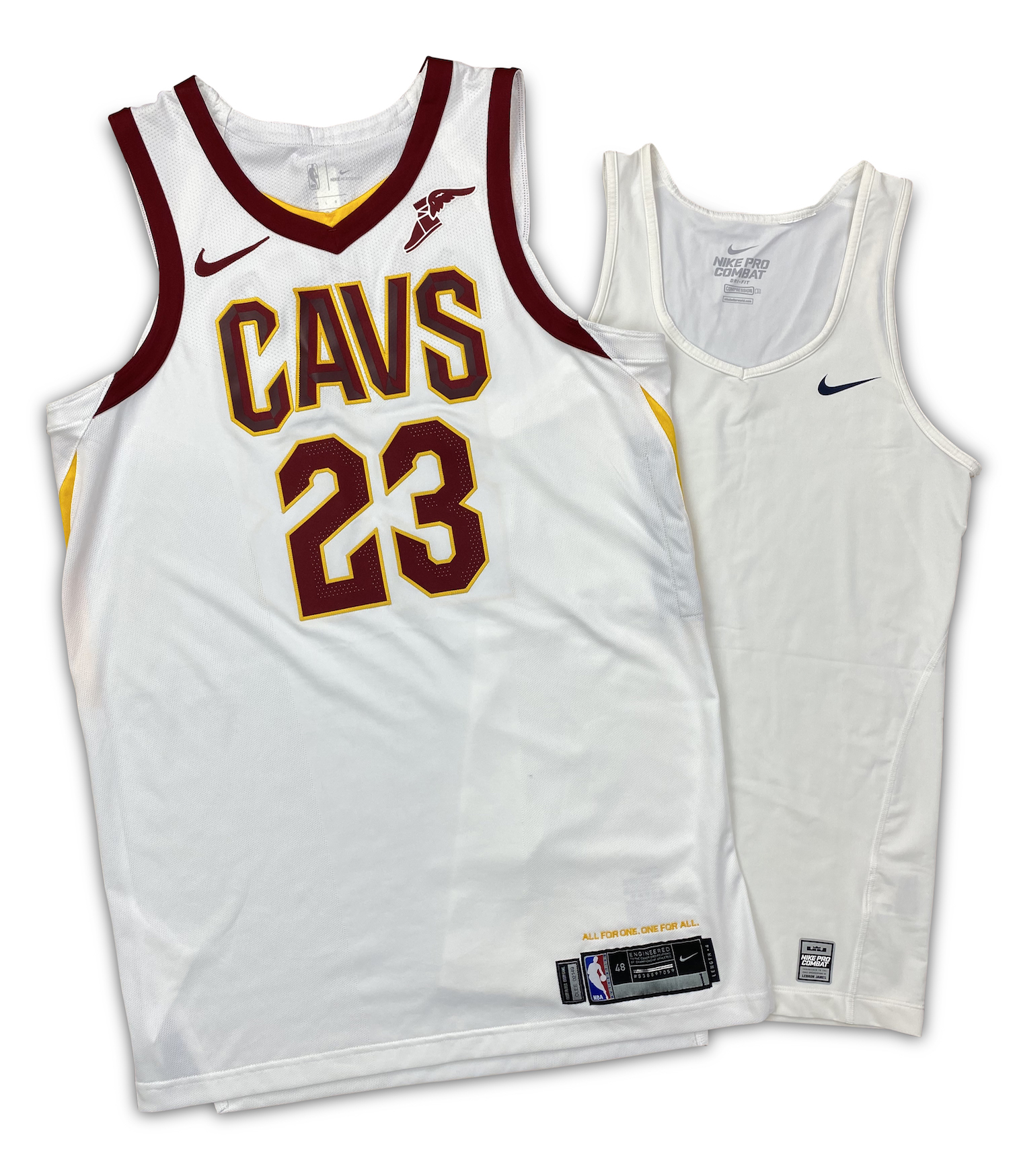 Lot Detail - LeBron James 2017-18 Cleveland Cavaliers Game Worn Jersey &  Undershirt (GF LOA) Bron wore this Style for One Season Only!