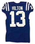TY Hilton 9/22/2019 Indianapolis Colts Game Worn Home Jersey - Photo Matched (Athletes Club Co, RGU) 100th NFL Patch 