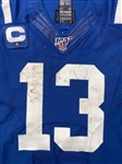 TY Hilton 9/22/2019 Indianapolis Colts Game Worn Home Jersey - Photo Matched (Athletes Club Co, RGU) 100th NFL Patch 