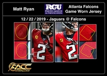 Matt Ryan 12/22/19 Atlanta Falcons Game Worn Road Jersey - Photo Matched (Athletes Club Co, RGU) 384 yards, Touchdown, NFL 100th Patch