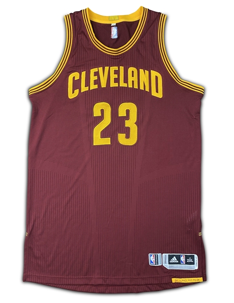 LeBron James 2016-17 Cleveland Cavaliers Game Worn Road Jersey - Evident Game Use, Team Sourced (RGU Grade 10)