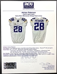Adrian Peterson 11/15/15 Minnesota Vikings Game Worn Jersey RECORD 6TH 200 YARD GAME! Photo Matched, 3rd Rush Title (ACC, RGU) 80 Yard TD!